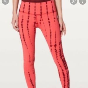 Worn once! Lululemon Shibori leggings - 6